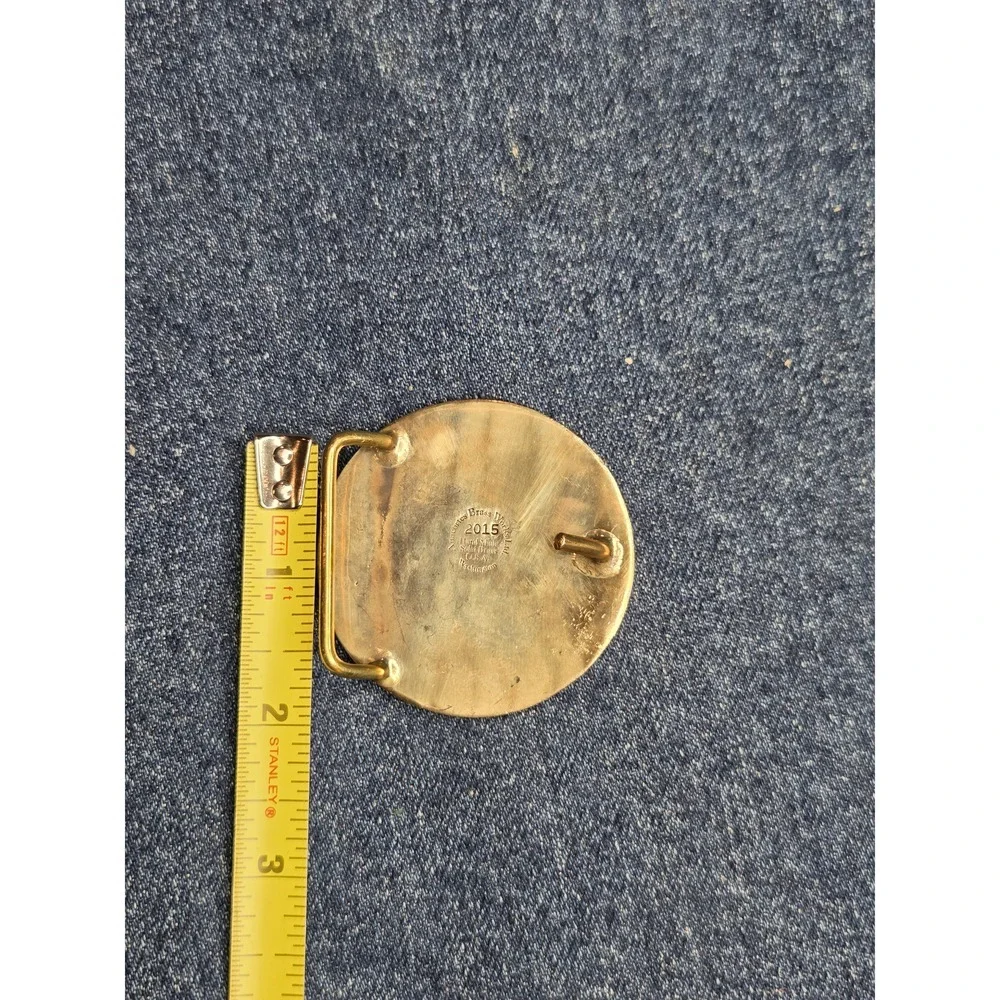 Handmade Anacortes Brass Works Vintage Initials Belt Buckle